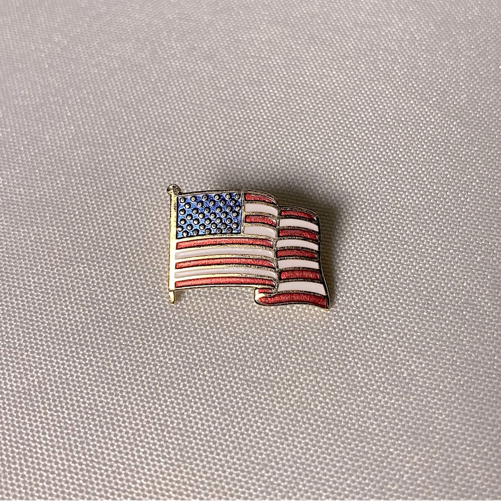 ⭐️ Vintage United States Of America Flag Brooch